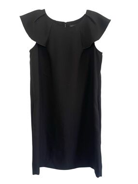 Banana Republic Crepe Flutter-Sleeve Shift Black Dress Size 6